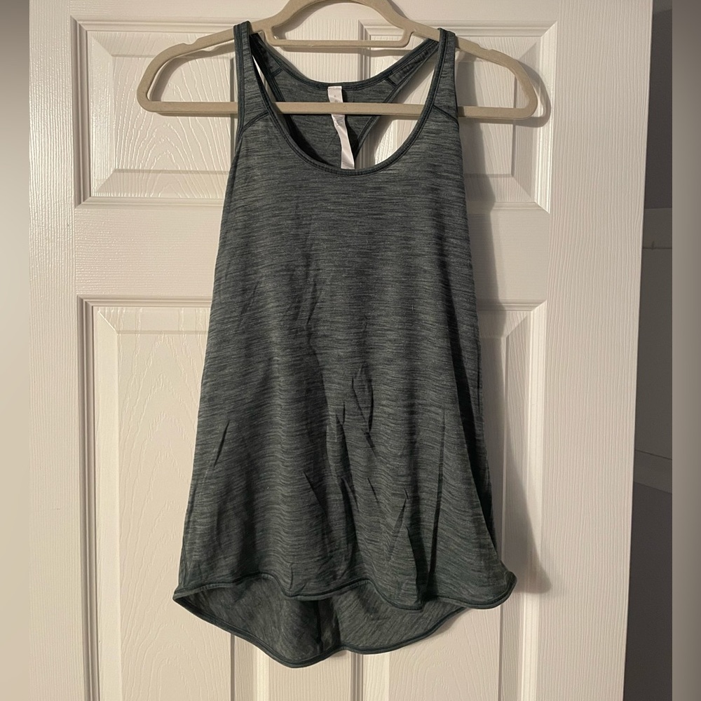 lululemon athletica Heathered Dark Gray Racerback Tank - Gray